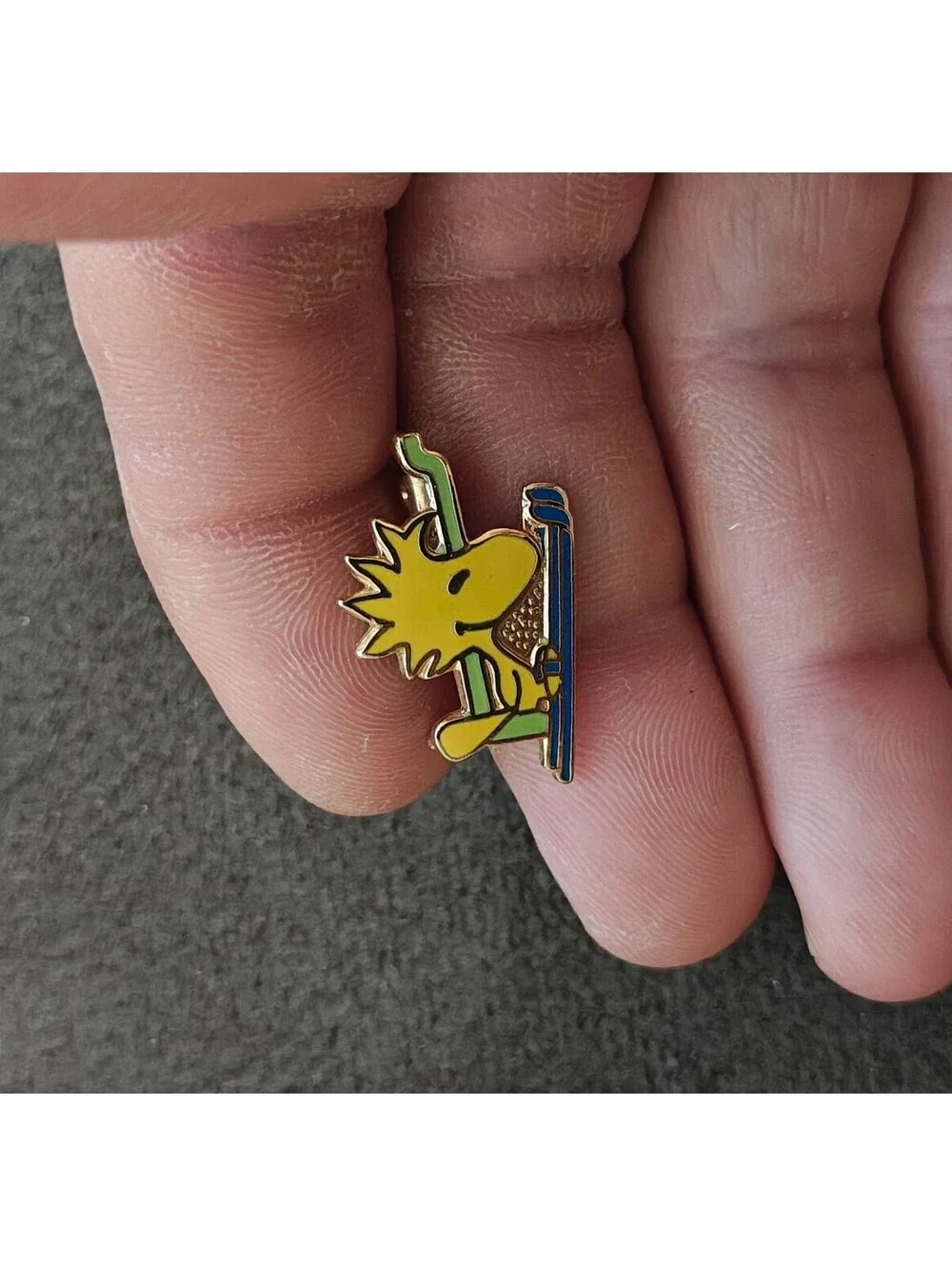 1970s Peanuts Woodstock Riding a Ski Lift.
